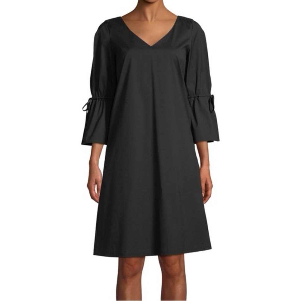 Lafayette‎ 148 New York Navy V-Neck Dress size L